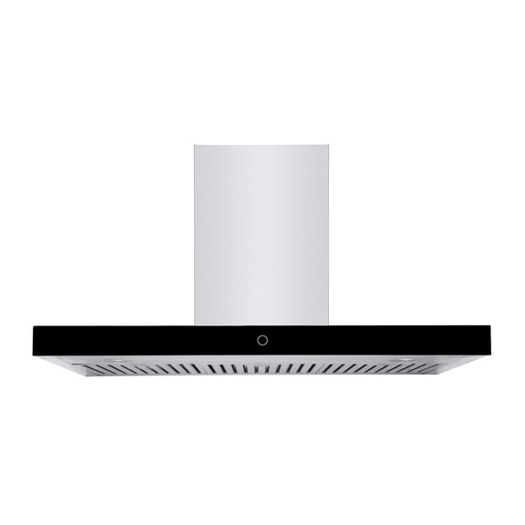 Hauslane Chef Series WM-739 30-inch Wall Mount Range Hood | T-Style with Black Glass Panel | 3 Speed, Professional Suction, Touch Control, Baffle Filters | Vented or Ductless