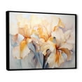 thumbnail image 2 of Designart "Tranquil Minimalist Irises" Irises Floater Framed Canvas Art Print, 2 of 5
