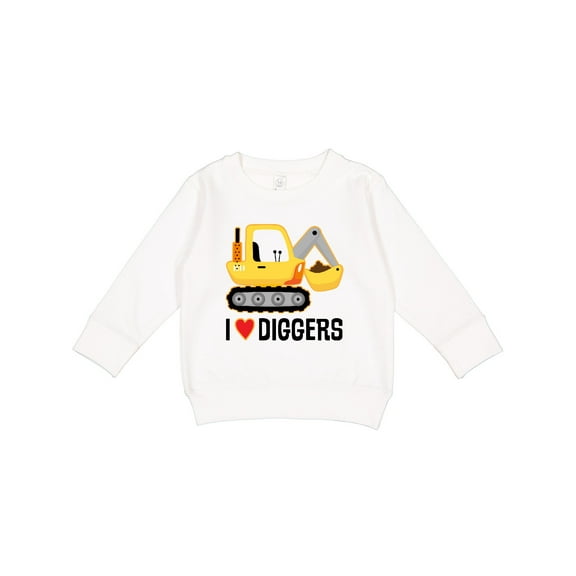 Inktastic Construction Truck I Love Diggers Toddler Sweatshirt