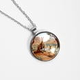 thumbnail image 4 of Kangaroo Glass Design Circular Pendant Necklace for Women - Elegant Statement Jewelry Piece for Every Occasion, 4 of 5