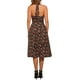 thumbnail image 3 of Vestido Floral de Cuello Halter INSPIRE CHIC para Mujer, Vestido de Verano Sin Mangas, Vestido Midi con Cierre de Encaje, Negro con Rosa, 3 of 6