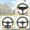 thumbnail image 6 of ZUXONGSY Green Leaf Golf Cart Steering Wheel Covers Golf Steering Wheel Protector Convenient to Store Car Interior Accessories Stretchy Auto Wheel Cover Gifts for Friends Family, 6 of 7