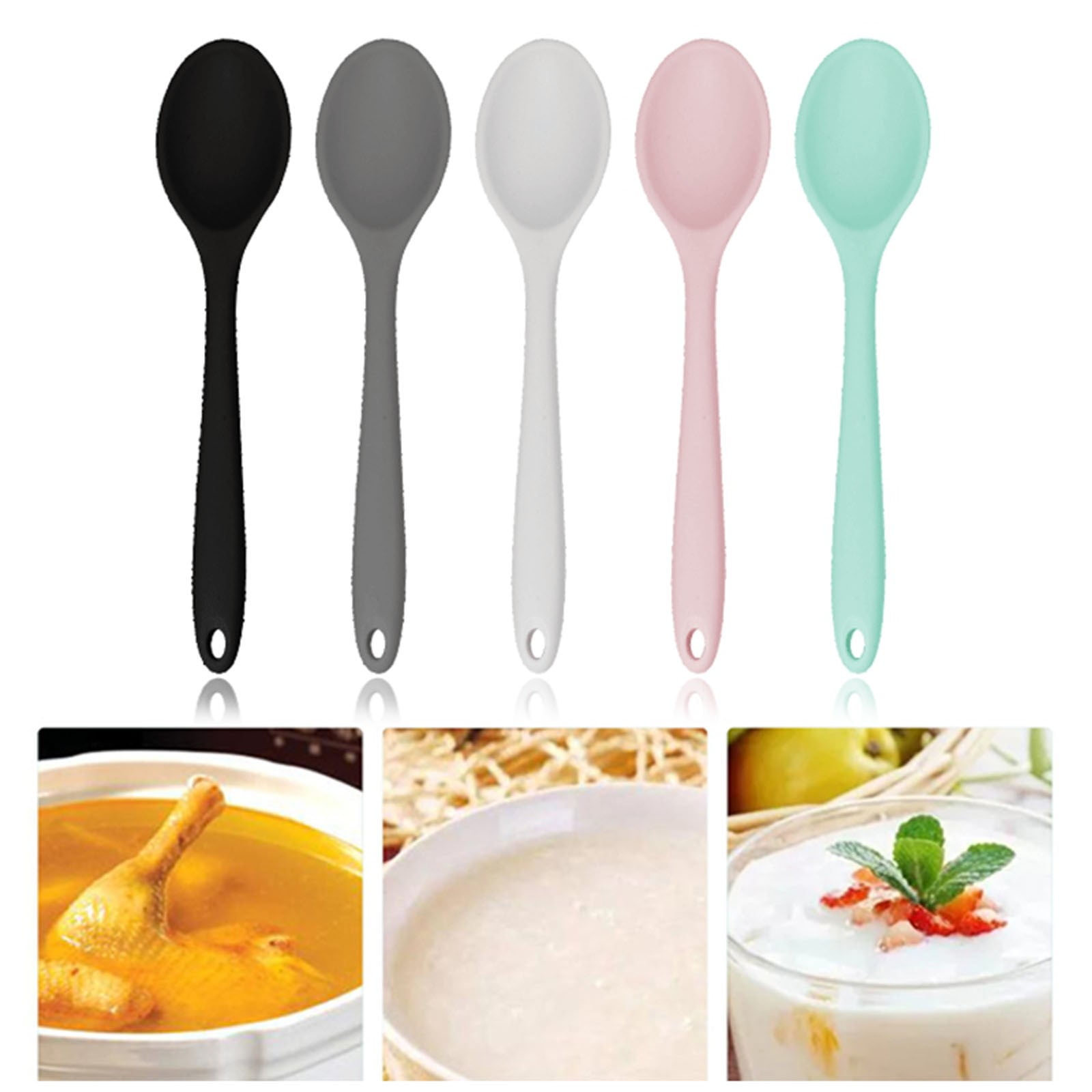 Dienrx Clearance Under $5 "Silicone Baby Feeding Spoon | High-Temperature Resistant, Non-Stick Design for Baby Food & Supplement Feeding"