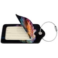 thumbnail image 2 of Sikiie Bioluminescent Underwater Flower Luggage Tag for Suitcase Leather Baggage Tag with Stainless Steel Loop Privacy Cover for Women Men Girls-1, 2 of 5