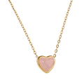 thumbnail image 2 of LuckyLy Collares para Mujer Oro 14k con Piedras Naturales, Acero Inoxidable Baño Oro 14k, Cadena y Dije – Joyería ideal como Regalos para Mujer San Valentín y Regalos para Mamá rosa claro Unitalla, 2 of 7