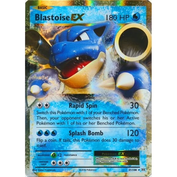 Carta coleccionable Pokémon Blastoise-EX XY Evolutions 21/108 Holo