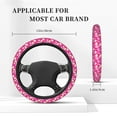 thumbnail image 3 of Uemuo Vintage Flowers Printed Car Elastic Steering Wheel Cover - Universal Car Accessory for Diverse Cars Anti-Slip, and Comfortable- 15", 3 of 8