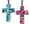 Mermaid Scales Blue Wave & Pink Mermaid Scales, variant on WIRESTER Set of 2 Aluminum Cross Hanging Ornaments for Christmas Tree Holidays Party Home Office Xmas Tree Decoration Gift - Blue Gold Marble & Cloudy Black Marble