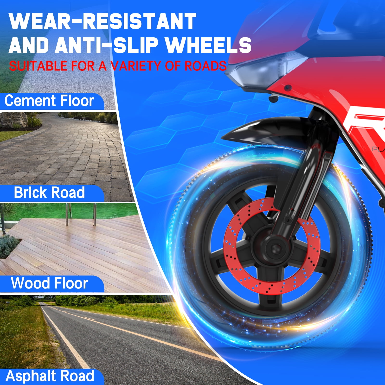 12V Motorcycle for Kids, Electric Motorcycle with 3 Wheels&Music ,Ride on Toys for Boy Girl