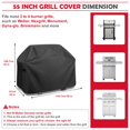 thumbnail image 3 of Funda para parrilla ZHSX 140 cm impermeable 600D con correa ajustable, 3 of 7
