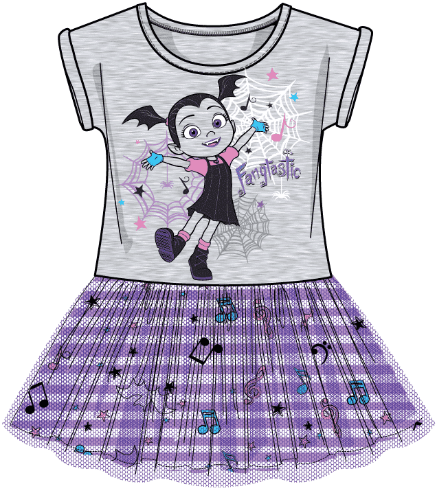 Disney Vampirina Toddler Girls Short Sleeve T-Shirt /& Skirt Clothing Set