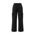 thumbnail image 5 of Busydd Girls Cargo Sweatpants 5-15 Years Solid Color Multi Pocket Casual Pants Comfy Solid Color Elastic Waist Teen Girls Athletic Pants 5-6 Years, 5 of 10