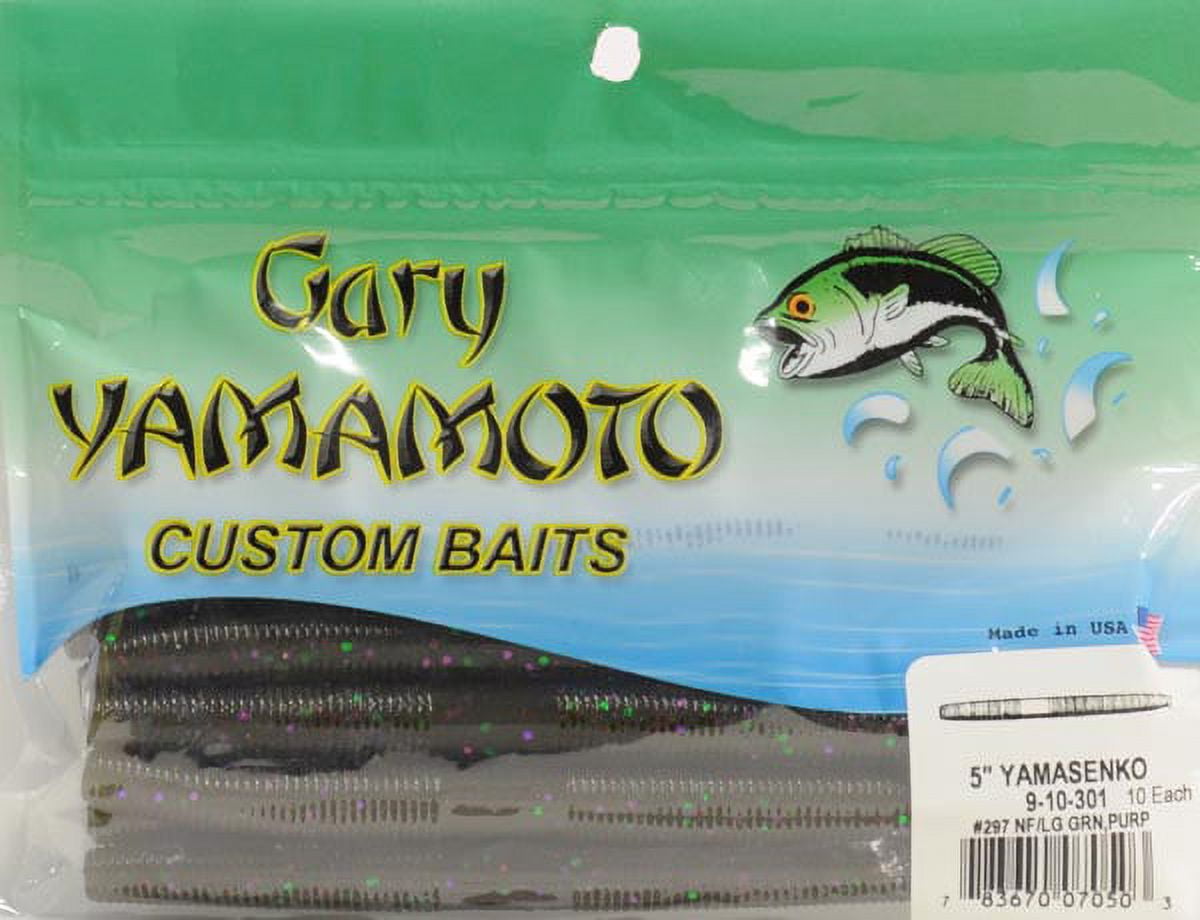 Gary Yamamoto Custom Baits 5 Senko, Green Pumpkin with Large
