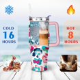 thumbnail image 4 of 40oz Fashion Leopard Pattern Stainless Steel Flip Straw Tumbler Spill Proof Travel Cup Double Wall Vacuum Insulated Coffee Mug with Top Handle, 4 of 6