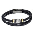 thumbnail image 1 of Punk Acero PU Cuero Joyería Vintage Brazalete Retro para Diario Taldo Sunnimix Brazalete de la pulsera, 1 of 8