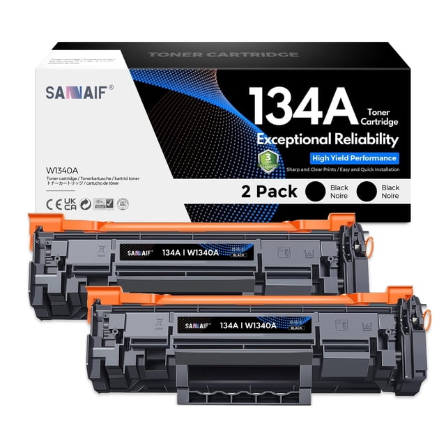 Cartucho de tóner SANAIF 134A W1340A negro, paquete de 2