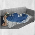 thumbnail image 6 of Anchor Soft Flannel Fleece Throw Blanket, Marine Watercolors Effect Deep down Sea Stay Calm and Firm Artwork Print, Cozy Plush for Indoor and Outdoor Use, 50" x 60", Blue White, by Ambesonne, 6 of 6