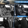 thumbnail image 6 of Car Seat Covers Full Set for Car Seat Covers Custom Fit for Ford Ranger 2019-2025 2 Rows 5-Seat Set Faux Leather Seat Covers Waterproof Car Seat Protector (5-Seat Set, Black&Gray), 6 of 8