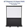 thumbnail image 3 of InstaHibit 60" Pull Up Portable Floor Projector Screen 48"x36" 1.3 Gain 4:3 HD Projection Screen w/ Aluminum Case Home Office Mobile Working, 3 of 12