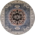 thumbnail image 1 of Ahgly Company Indoor Round Mid-Century Modern Silver Pink Oriental Area Rugs, 3' Round, 1 of 6