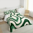 thumbnail image 3 of jejeloiu Modern Geometric Desgin Full Size Comforter Sets,Minimalist Stripes Lines Bedding Comforter Set,Green Beige Bedding Sets For Teens,Luxury Bedroom Decor Reversible,3-Piece, 3 of 8