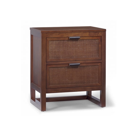 Teamson Home Hatteras 2-Drawer Nightstand, Walnut