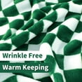 thumbnail image 2 of Checkered Flannel Fleece Throw Blanket Soft Cozy Checkerboard Grid Print Chessboard Gingham Pattern Blankets for Bed Couch Sofa, 50"x60", Green, 2 of 6