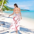 thumbnail image 7 of FORMRS Womens Long Sarong Beach Wrap Semi-Sheer Bikini Skirt Bathing Swimsuit Cover Up, Starfish Seashell, 7 of 7