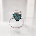 thumbnail image 4 of Coffin Blue Copper Turquoise Ring, Natural Turquoise Ring, December Birthstone, Womens Ring, Coffin Ring, 925 Sterling Silver, Christmas, Handmade, Statement Jewelry, Coffin Shape Gemstone Ring, 4 of 6