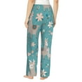 thumbnail image 3 of Balery Teal Mama Llama print Women's Pajama Pants,Ultra Lightweight Pjs,Lounge Pant-X-Large, 3 of 9