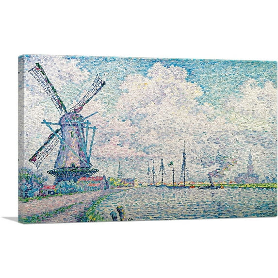 ARTCANVAS Canal of Overschie 1906 Canvas Art Print by Paul Signac - Size: 40" x 26" (1.50" Deep)