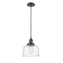 201C-OB-G713-Innovations Lighting-Bell - 1 Light Cord Hung Mini Pendant In Industrial Style-10 Inches Tall and 8 Inches Wide-Oil Rubbed Bronze