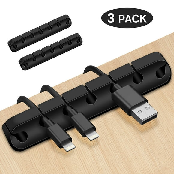 Cagogo under $5 Cable Organizer, Desktop Silica Gel Cable Organizer, Self-Adhesive Cord Management Clips, Data Cable Storage Buckle, Tangles Free Wire Fixing Clamp, Neat Desk Organization