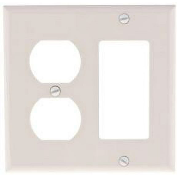 PREFERRED INDUSTRIES 602056 Combination Duplex Outlet and Decorator Wall Plate, White