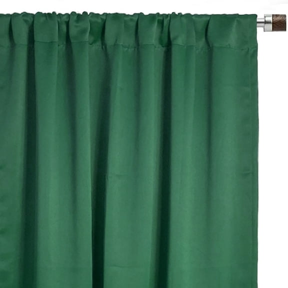 Your Chair Covers - 42 X 84 Inch Blackout Polyester Curtains with Rod Pocket Hunter Green - 2 Panels