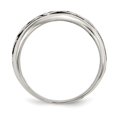thumbnail image 2 of White Sterling Silver Ring Band Themed Open Back Half Round, 2 of 4