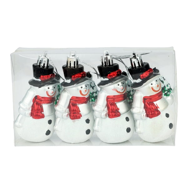 Decoraciones de Árbol de Navidad Decoraciones de Navidad Destruidas en Forma de Muñeco de Nieve Set de Decoraciones de Árbol de Navidad También Es Adecuado para Otras Decoraciones de Fiesta 4 Piezas O