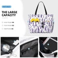 thumbnail image 2 of Wukai Lavender Flowers Print Zipper Bag,large Beach Tote Bag,Waterproof Sandproof Bag,Grocery and Picnic Tote Travel Bag, 2 of 5