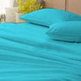 thumbnail image 3 of D.N.G. BEDDINGS Luxury 4 Piece Sheet Set with 6 Inch Deep Pocket 800 Thread Count 100% Egyptian Cotton Solid Turquoise Blue Color King Size, 3 of 4