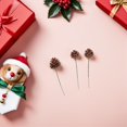 thumbnail image 4 of 30 unidades de ramilletes de piñas navideñas para decorar el árbol, piñas naturales en ramas alambradas, tallos rústicos para centros de mesa navideños, arreglo floral navideño., 4 of 8
