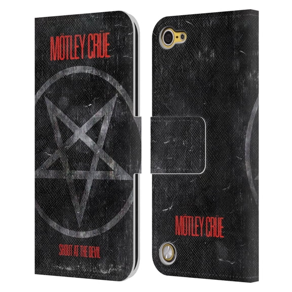 Head Case Designs Officially Licensed Motley Crue Albums SATD Star Leather Book Wallet Case Cover Compatible with Apple iPod Touch 5G 5th Gen