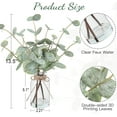 thumbnail image 2 of Artificial Eucalyptus Stems in Glass Vase with Faux Water, 13.5" Fake Plants for Home Dr, Coffee Table Centerpieces, Office, Bathroom & Farmhouse Weddings - Faux Greenery Plants Drations, 2 of 5