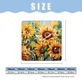 thumbnail image 2 of 10 Inch Wall Clock Battery Operated Square Clock for Office, Kitchen, Outdoor, Living Room,Oil Painting Sunflowers Design, 2 of 4