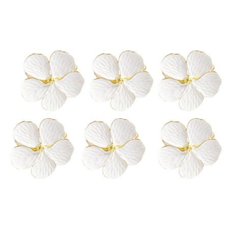 

6 Pcs Flower Napkin Ring Used for Banquet Daily Party Decoration