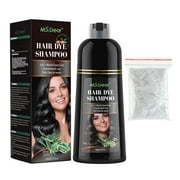 HailiCare Coconut Oil Essence Hair Color Shampoo Moisturizing Hair Dye Shampoo,500ml (Black)