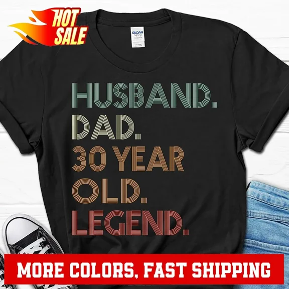 30th Birthday Gift for Men, 30th Birthday Shirt for Him, Husband Dad 30 Year ...