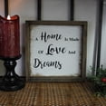 thumbnail image 2 of Vintage Distressed A Home is Made of Love and Dreams Shadow Box Frame Wall Mounted Hanging Decor Art, 9-3/4 x 9-3/4 Inch, 2 of 4