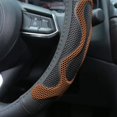 thumbnail image 3 of FH Group 1.6 lb. Leather Brown Steering Wheel Cover with Silicone Anti Slip Grip and Air Freshener, 3 of 8