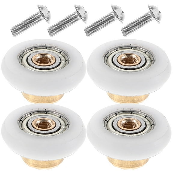 Pungan 4-Pack Shower Door Rollers Replacement Wheels for Sliding Glass Door Enclosure, 0.91 x 0.91 x 0.39 Inches