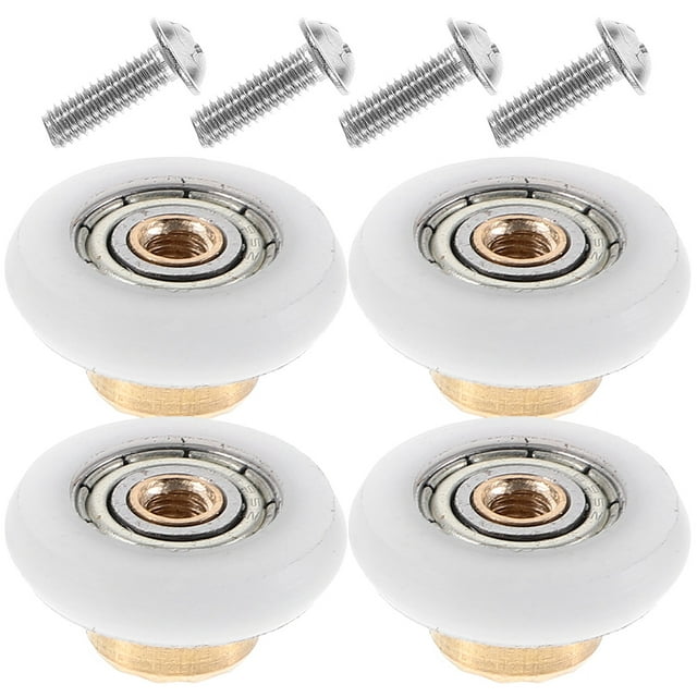 4 Pcs Rouleau de Porte de Douche Salle de Bain Rouleau Coulissant de Porte de Douche Pièce de Porte de Douche